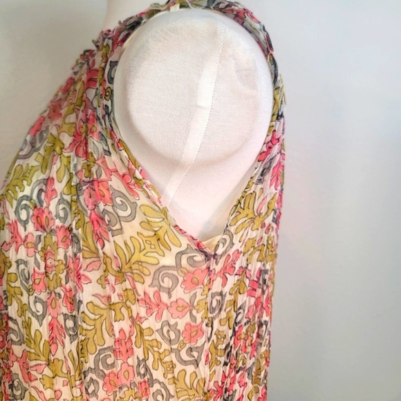 RINA DHAKA ANTHROPOLOGIE SILK EMBROIDERED & BEADED SLEEVELESS GATHERED DRESS XS - Picture 4 of 10